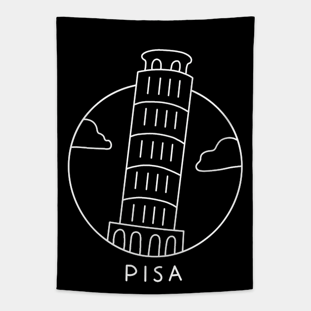 Leaning Tower of Pisa Tapestry by valentinahramov