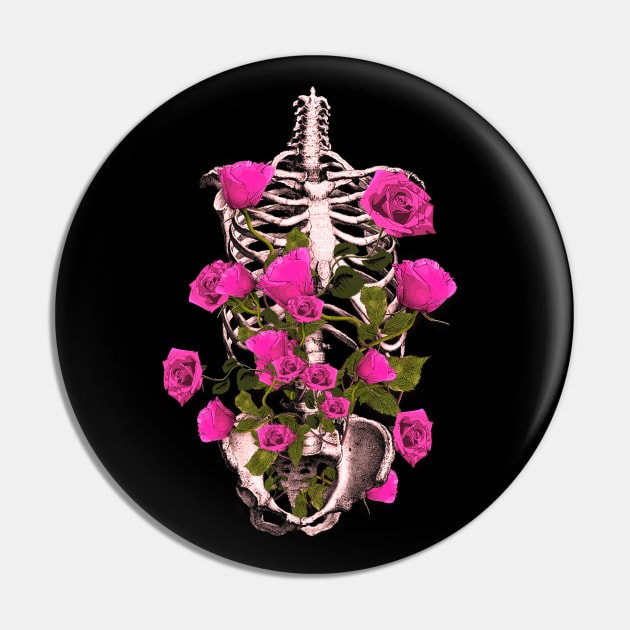 Rib Cage Floral 11 Pin by Collagedream