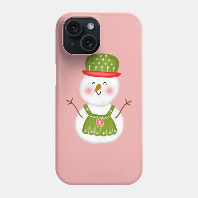 Christmas Snowman Phone Case by Onanong art design shop.