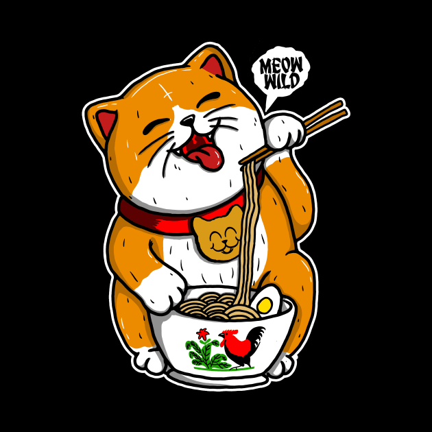 Cats Eating Noodles by Latif22