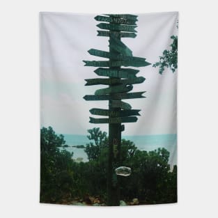 Photo Key West Florida blue sky palmtree landscape USA nature lovers Tapestry