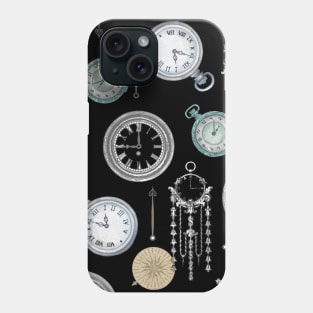 vintage clock pattern Phone Case