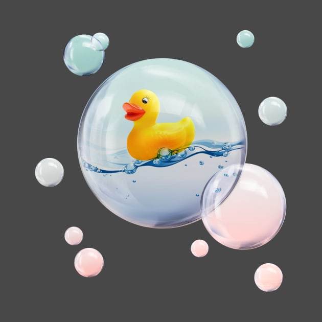 Rubber Ducky in a Bubble by Vin Zzep