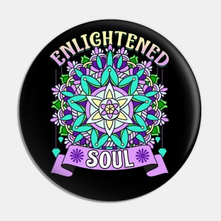 Enlightened Soul Spirit Spirituality Mandala Zen Design Pin