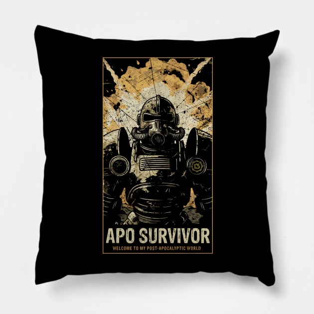 Apo Survivor, Welcome to My Post Apocalyptic World Pillow by TreehouseDesigns