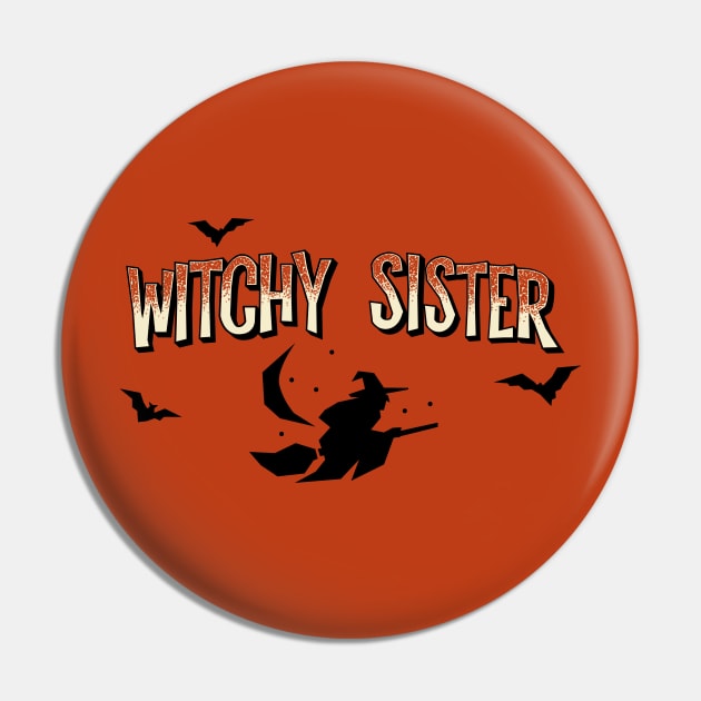 Support the sisterhood: Witchy Sister (for light backgrounds) Pin by Ofeefee