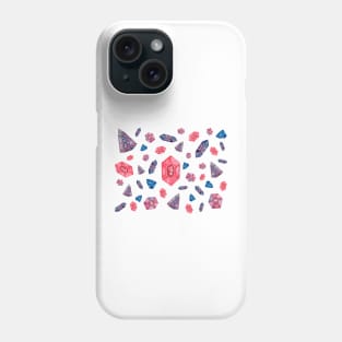 Pink gemstones pattern Phone Case