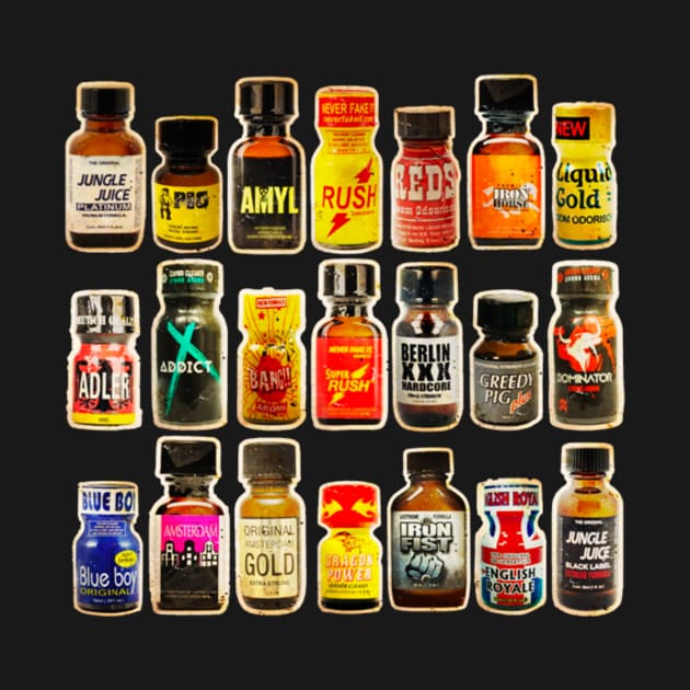 Poppers Bottles Vintage Gay Rush Jungle Juice Amyl Inhaler