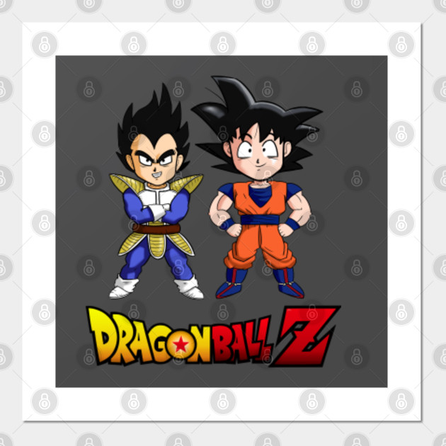 Dragon Ball Z Chibi Goku And Vegeta Full Color Dragon Ball Posters And Art Prints Teepublic