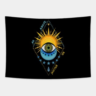 As above, so below. The moon and the Sun Tapestry