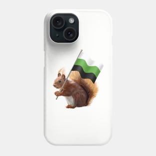 Red Squirrel with a Neutrois Pride Flag Phone Case