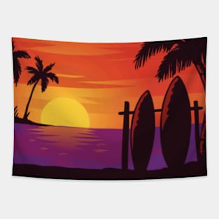 sunset with the view Tapestry