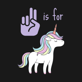 U is for Unicorn- American Sign Language Alphabet T-Shirt