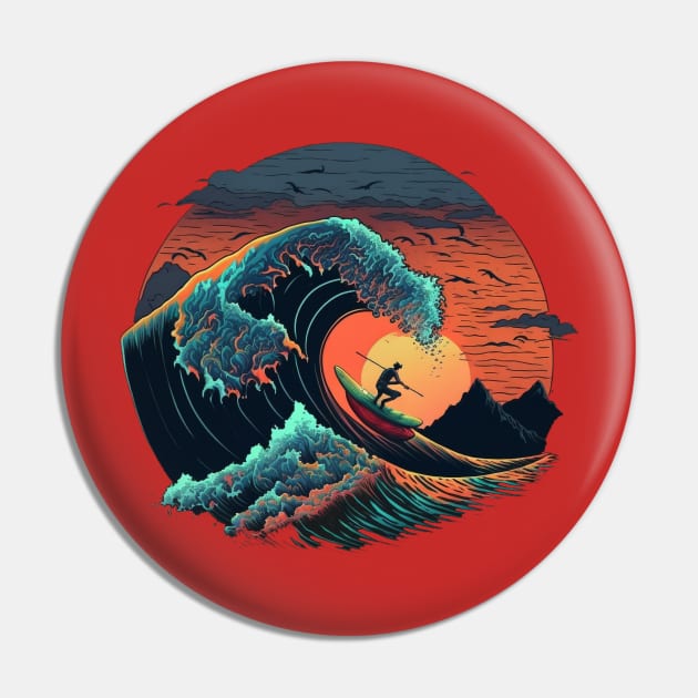 Ride the Wave Pin by Aaron Ochs