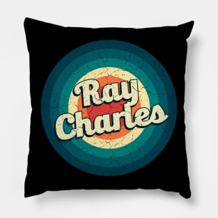 Graphic Ray Name Retro Vintage Circle Pillow