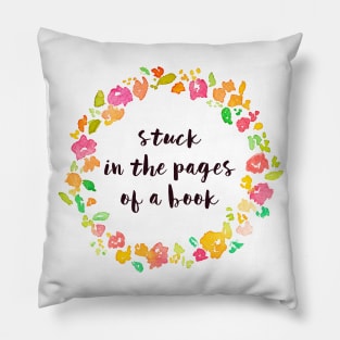 Stuck in the Pages of a Book Pillow