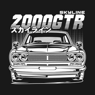 Skyline 2000GTR "Hakosuka" (White Print) T-Shirt