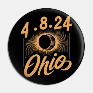 Solar Eclipse Apparel 2024 Ohio Pin