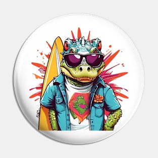 Croc Surfer Pin