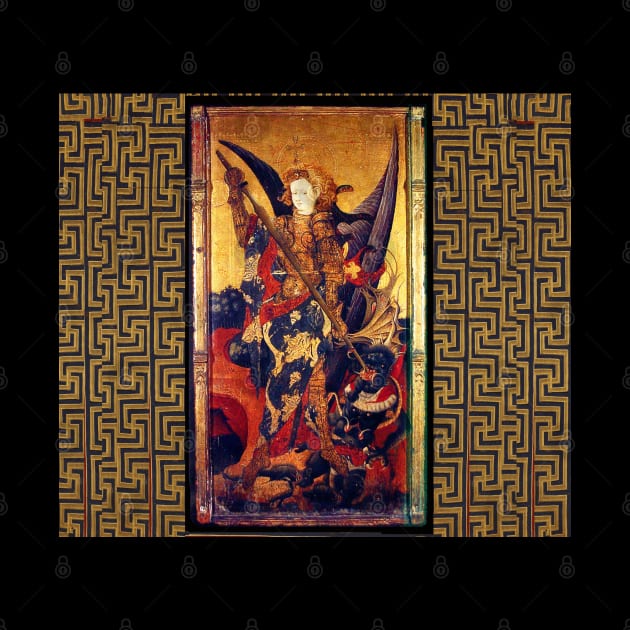 St. Michael Archangel Vanquishing the Devil as Medieval Knight by BulganLumini