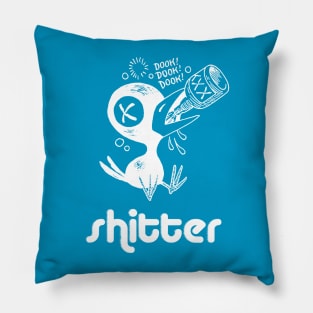 Twitter Shitter Drinky Crow Pillow