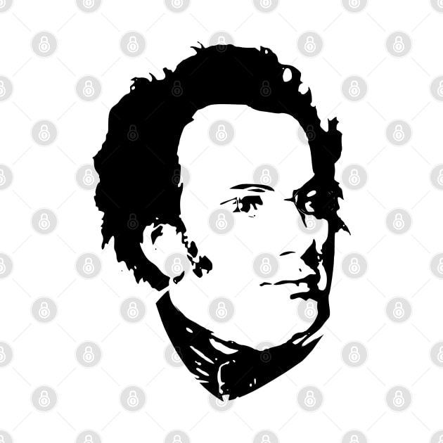 Franz Schubert Black On White by Nerd_art