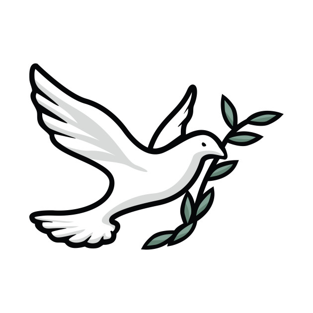 Dove with Olive Branch - Dove - T-Shirt | TeePublic