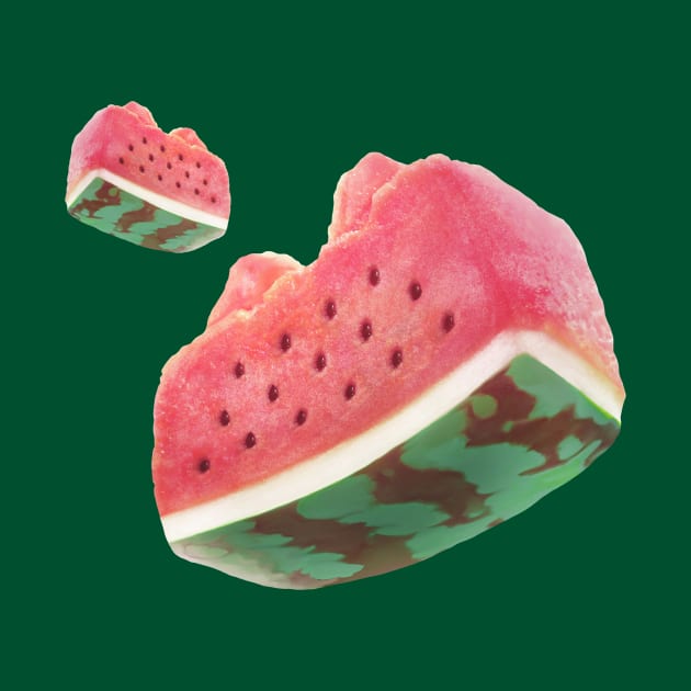 Floating Watermelon Slice by zkozkohi