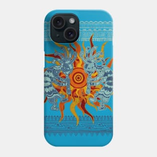 Native American Kokopelli Musicans - Sun Border 2 Phone Case