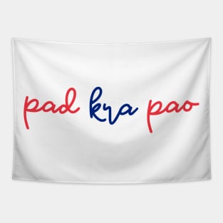 pad kra pao - Thai red and blue - Flag color Tapestry