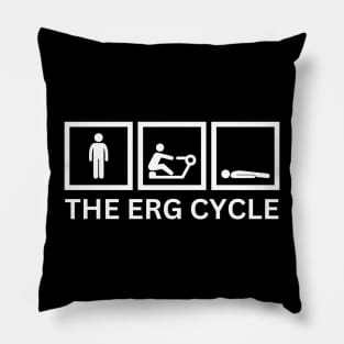 The Erg Cycle, Indoor rowing funny Pillow