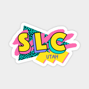 Salt Lake City, Utah Retro 90s Logo Magnet