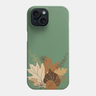 Soft Autumn Leaves & Anise | Green Phone Case