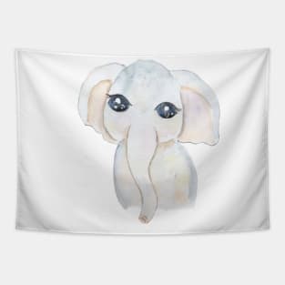 cute baby  elephant watercolor Tapestry