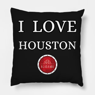 I LOVE HOUSTON | Alabam county United state of america Pillow