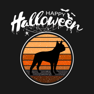 Funny Happy Halloween Beautiful Boston Terrier Men Women T-Shirt