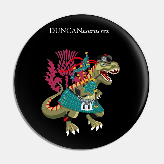 Clanosaurus Rex DUNCANsaurus rex Plaid DUNCAN Scotland Ireland Family Tartan Pin by BullShirtCo