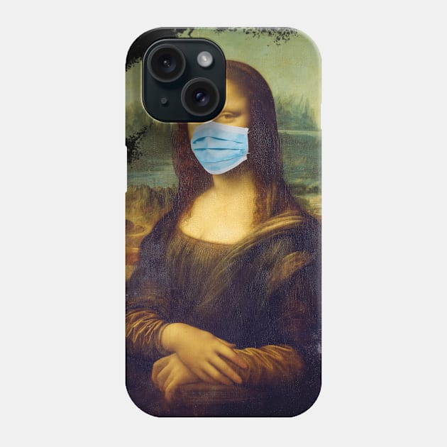 Mona Lisa Face Guard: Corona Virus Quarantine Mask Parody Fun Gift Phone Case by Pro_Designs