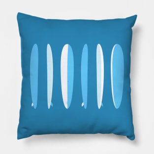 Longboard Row Light Blue Pillow