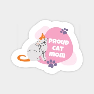 Proud Cat Mom Magnet