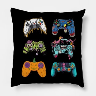 Skeleton Zombie Halloween For Gamer Boys Gaming Controllers Pillow