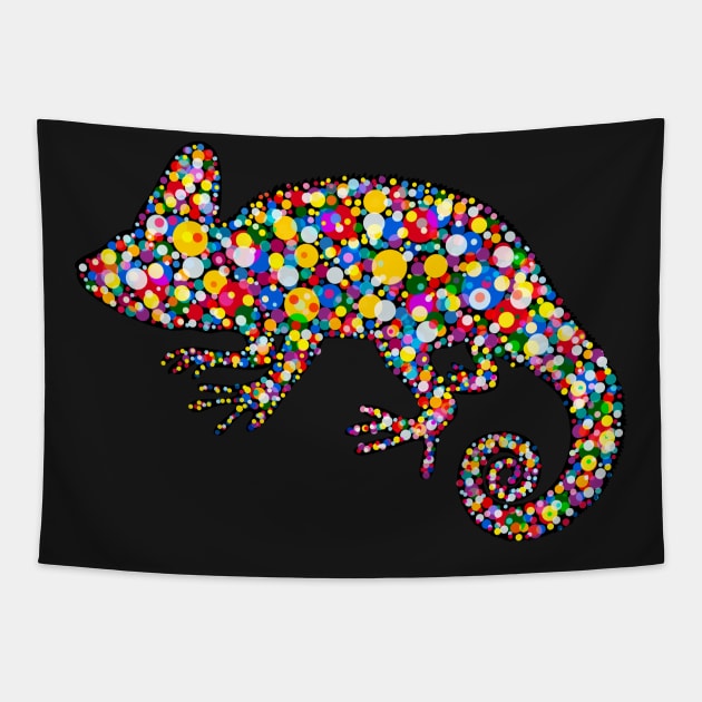 Colorfully Lizard Tapestry by martinussumbaji