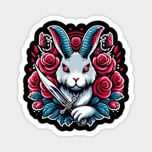 Evil rabbit from wonderland Magnet