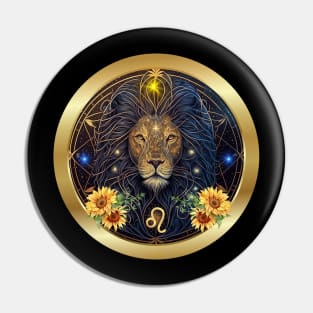 Leo the Lion in all his Magnificent Glory amid the Galaxy Pin