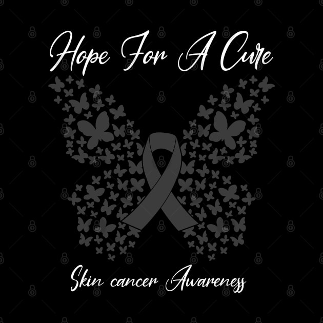 Hope For A Cure Butterfly Gift 3 Skin cancer by HomerNewbergereq