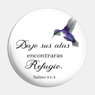 Bajo sus alas encontraras refugio Spanish bible verse Pin