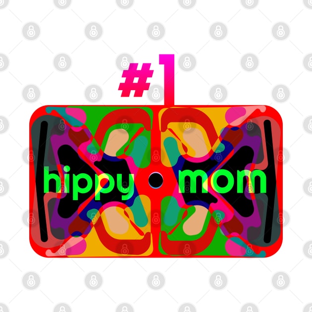 #1 Hippy Mom - Fun Hippie Mom Design by Davey's Designs