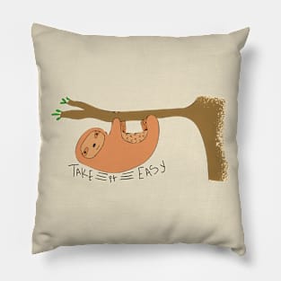 Take it Easy Sloth Pillow