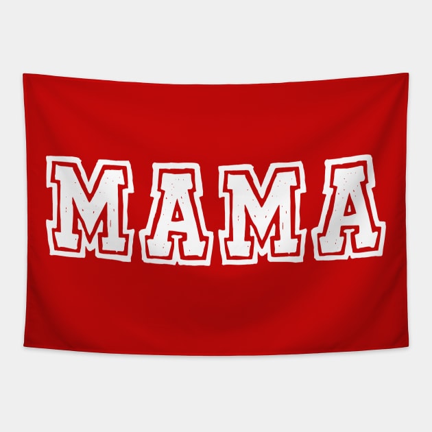 Mom and Son Matching Outfits Mama and Mama's Litter Man Print Shirts Cute Mom and Son Valentine's Day Tapestry by Exosia store