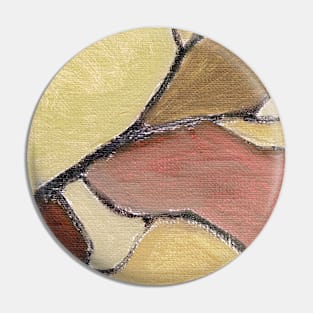 Rose Lemon Wine Red Abstract Art Pin